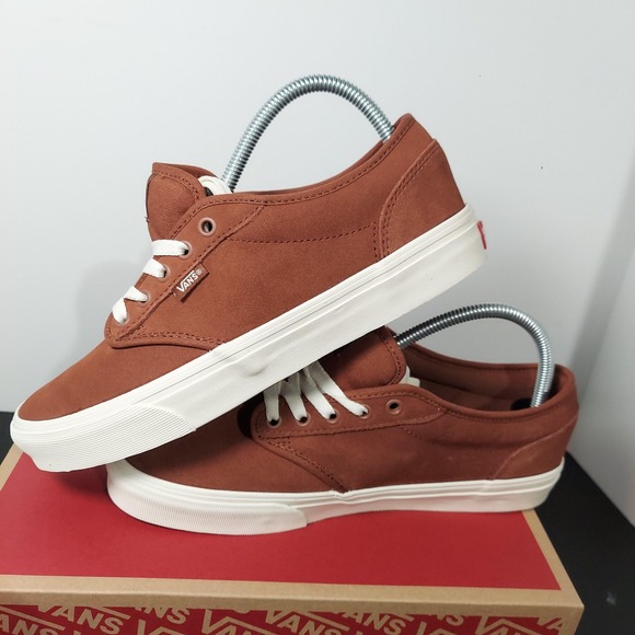 Vans Atwood Shoes Mens Size 10 Brown Suede Lace Up Casual Skate Low Top Comfort